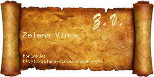 Zelena Vince névjegykártya